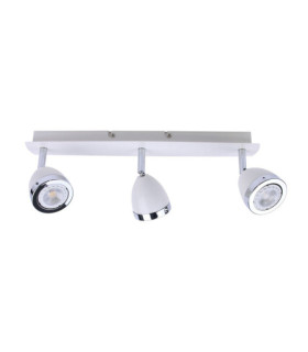 Calasa spotlight bar Steel Matt white, chrome ring