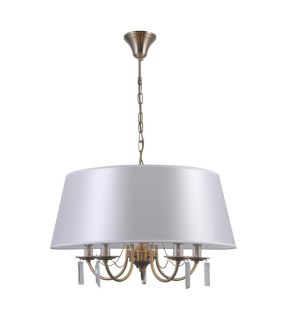Suspension Solana Verre,cristal,acier,tissu Antique Bronze