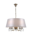 Suspension Solana Verre,cristal,acier,tissu Antique Bronze