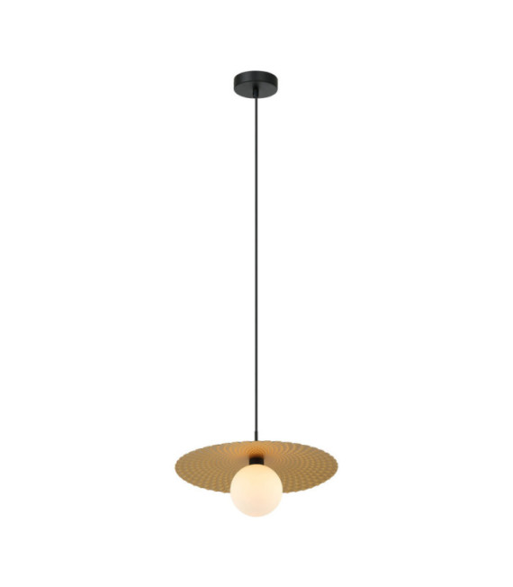 Suspension Malor Verre,Acier Noir,Or