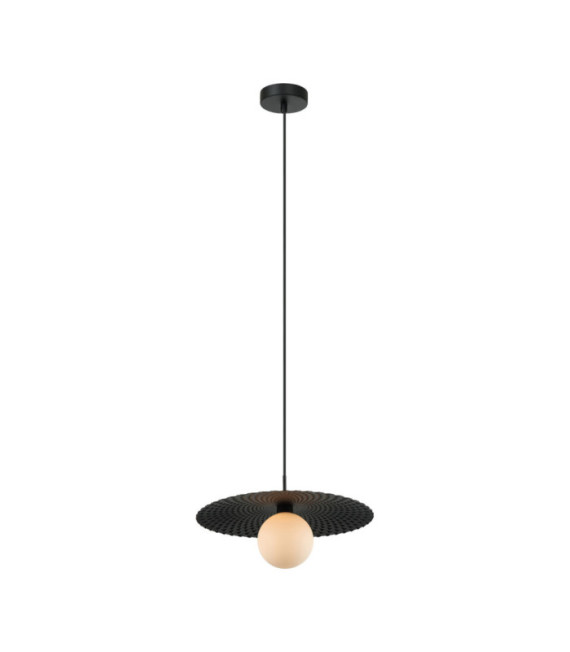 Malor Pendant Lamp Glass, Black Steel