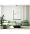 Caserta pendant light Glass, steel, aluminum Antique Bronze