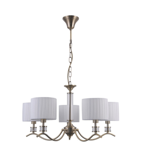 Suspension Ferlena Verre,Acier,Tissu Antique Bronze