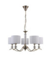 Ferlena Pendant Lamp Glass, Steel, Antique Bronze Fabric