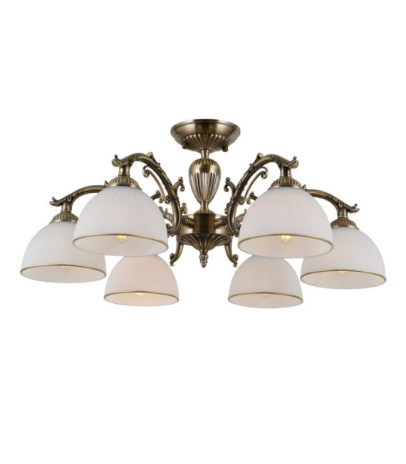 Feneza Ceiling Light Glass, Steel, Aluminum Antique Bronze