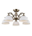 Plafonnier Feneza Verre,acier,aluminium Antique Bronze