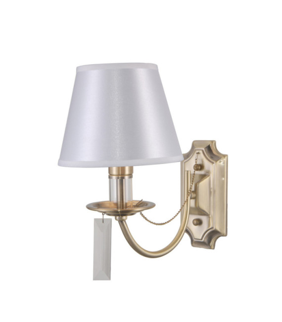 Applique murale Solana Verre,cristal,acier,tissu Antique Bronze