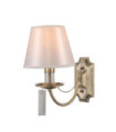 Applique murale Solana Verre,cristal,acier,tissu Antique Bronze