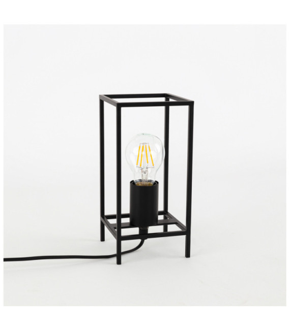 Lampada da terra portatile Melando in acciaio nero opaco