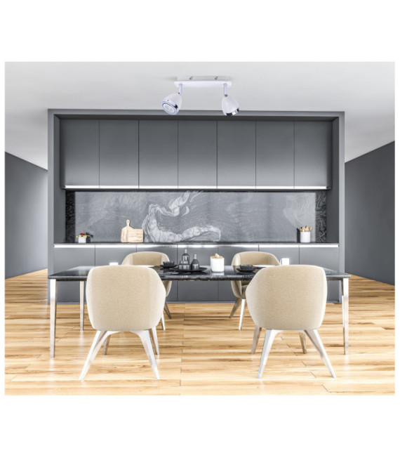 Calasa Spotlight Steel Matt white, chrome ring