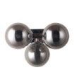 Marbelio wall light Glass, Chromed steel, Smoked