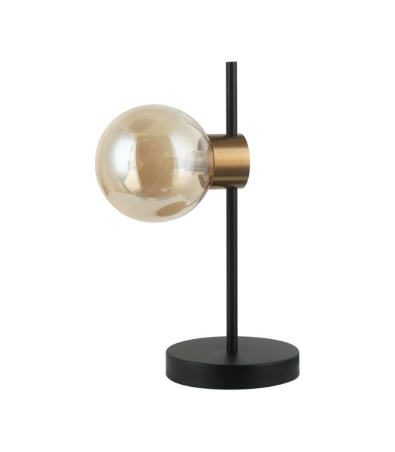 Bletter Table Lamp Glass, Steel Black, Amber
