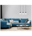 Lamezia Pendant Lamp Glass, Black Steel