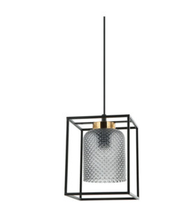 Suspension Sinella Verre,Acier Noir