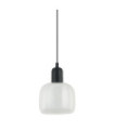 Lamezia Pendant Lamp Glass, Black Steel