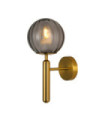 Ravena wall light Glass, Steel Brass, Smoked