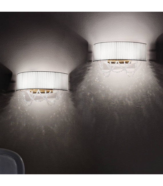 Design Wandleuchte GIOIOSA 24 Karat Gold 2 Glühbirnen
