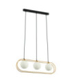 Grosetta Pendant Glass, Black Steel, Gold