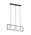 Suspension Grosetta Verre,Acier Noir