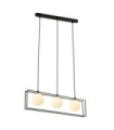 Grosetta Pendant Glass, Black Steel