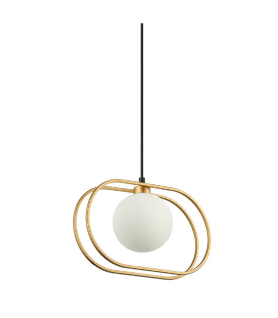 Suspension Grosetta Verre,Acier Noir,Or