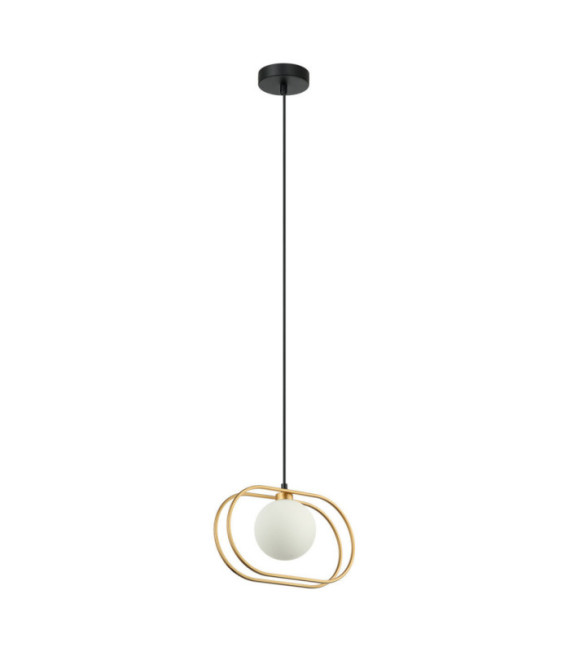 Suspension Grosetta Verre,Acier Noir,Or