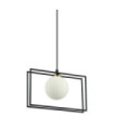 Grosetta Pendant Glass, Black Steel
