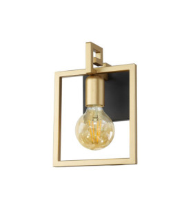 Lampada da parete Primero Acciaio Oro, Nero Opaco