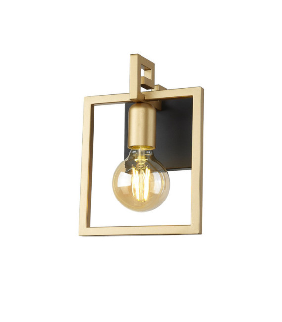 Primero wall light Steel Gold, Matt Black
