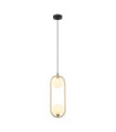Lupus Pendant Lamp Glass, White Steel, Antique Bronze