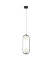 Suspension Lupus Verre,Acier Blanc, Noir