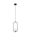 Lupus Pendant Lamp Glass, White Steel, Black