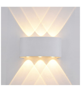 Lampada da parete per esterni Ortelo bianco sabbiato
