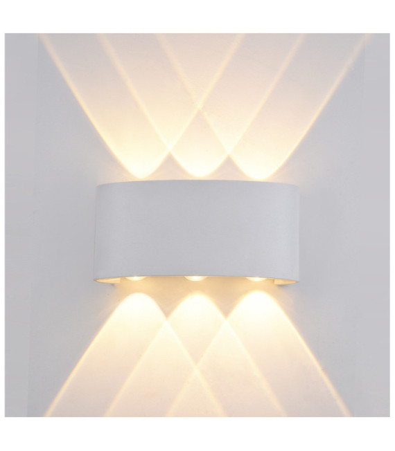 Ortelo sandblasted white exterior wall light
