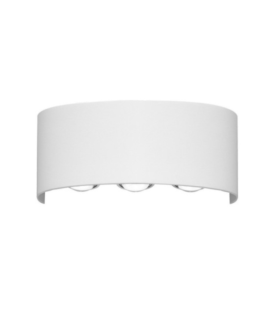 Lampada da parete per esterni Ortelo bianco sabbiato