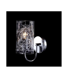 Lampada da parete moderna in metallo cromato