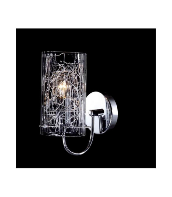 Moderne Wandleuchte aus Metall und Chrom