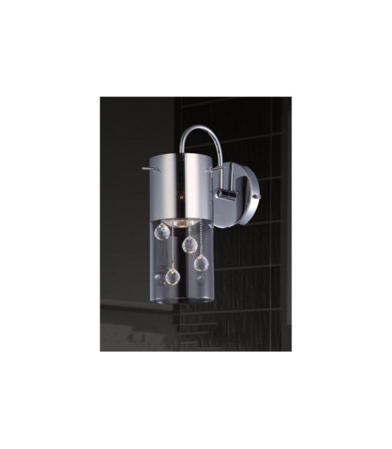 Cordell wall light Glass, metal alloy Chrome
