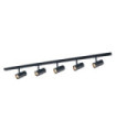 Barre de spots Marvi Plastique,acier,aluminium Noir Mat