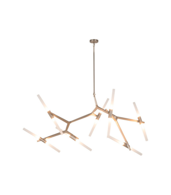 Starck Pendelleuchte Glas, Stahl, Aluminium Nickel