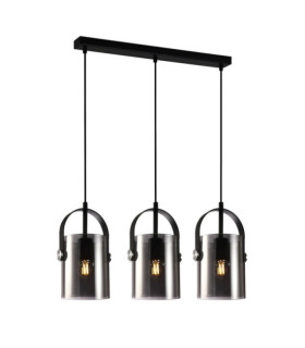 Lampada a sospensione Nanesma Vetro, Acciaio Nero