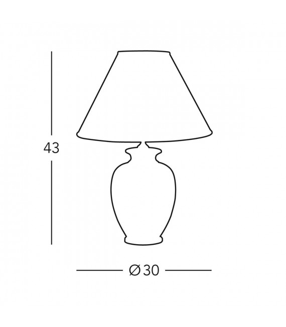 Lampada da tavolo GIARDINO in oro 24 carati 1 lampadina