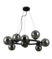 Montora Pendant Glass, Black Satin Steel