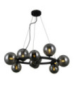 Montora Pendant Glass, Black Satin Steel