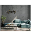 Montora Pendant Glass, Black Satin Steel