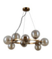 Suspension Montora Verre,Acier Miel Laiton