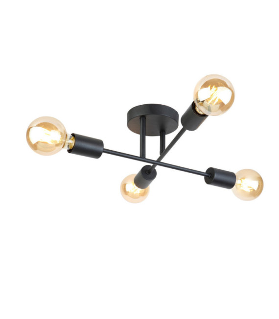 Plafonnier Montico Acier Noir
