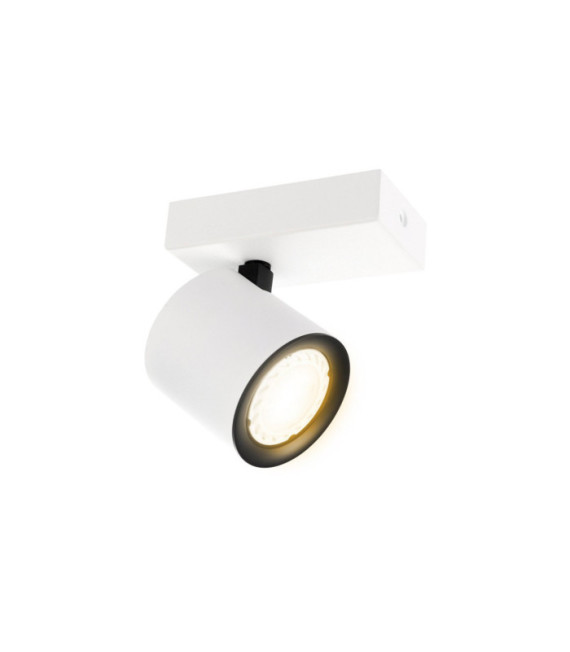 Karlota Spotlight Stahl, weißes Aluminium, schwarz