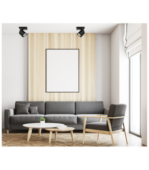 Spot Merusa Acier,Aluminium Noir
