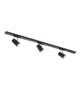 Barra de focos Astley de aluminio negro mate